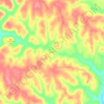 Cutler topographic map, elevation, terrain