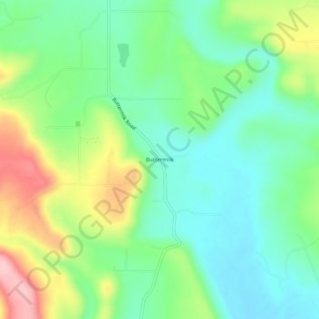 Buttermilk topographic map, elevation, terrain