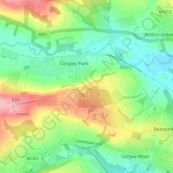 Hill Top topographic map, elevation, terrain