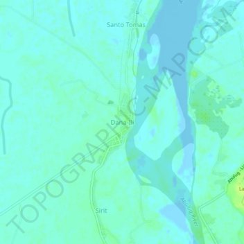 Dana-Ili topographic map, elevation, terrain