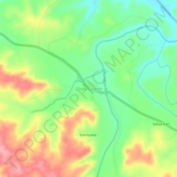 Choti Sarvan topographic map, elevation, terrain