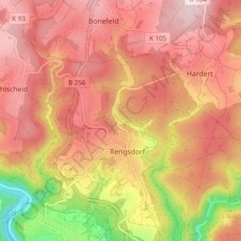 Untere Mühle topographic map, elevation, terrain