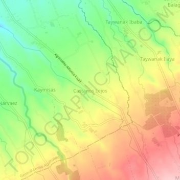 Castanos Lejos topographic map, elevation, terrain