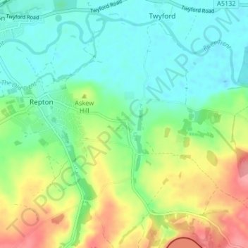 Milton topographic map, elevation, terrain