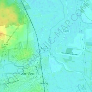 Donnerberg topographic map, elevation, terrain