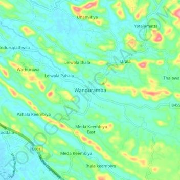 Wanduramba topographic map, elevation, terrain