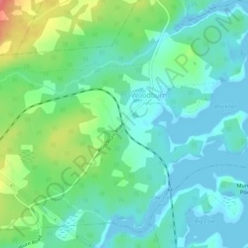 Micmac topographic map, elevation, terrain