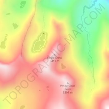 Eagle Crest topographic map, elevation, terrain