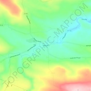 Newville topographic map, elevation, terrain