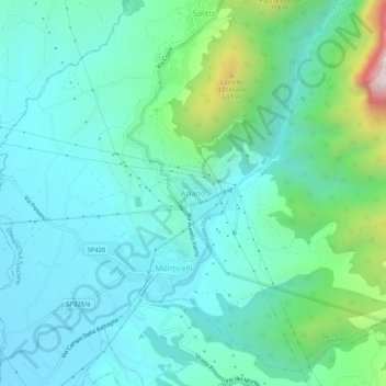 Ariano topographic map, elevation, terrain