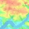 Kergour topographic map, elevation, terrain