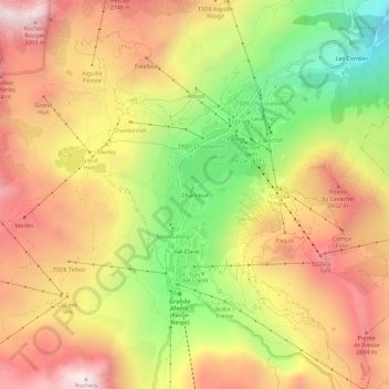 Chartreux topographic map, elevation, terrain