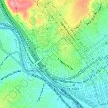 Mundy Park topographic map, elevation, terrain