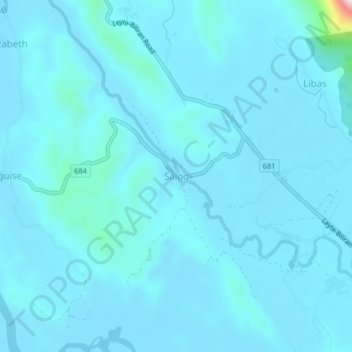 Salog topographic map, elevation, terrain