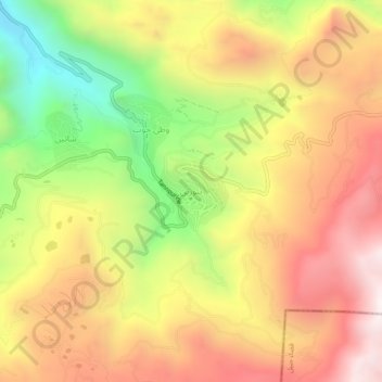 Tannourine topographic map, elevation, terrain