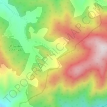 خلرد topographic map, elevation, terrain