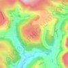Foel Eglwyseg topographic map, elevation, terrain