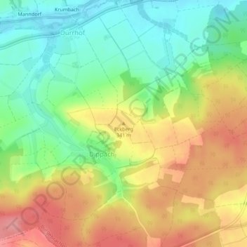 Eckberg topographic map, elevation, terrain