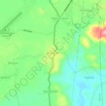 Bascaran topographic map, elevation, terrain