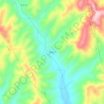 贾寨村 topographic map, elevation, terrain