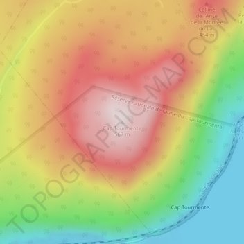 Cap Tourmente topographic map, elevation, terrain