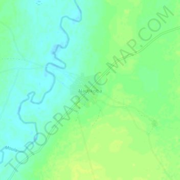 Nadjikoba topographic map, elevation, terrain