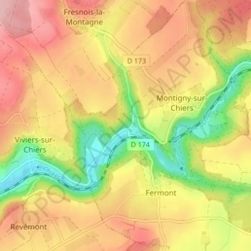 La Roche topographic map, elevation, terrain