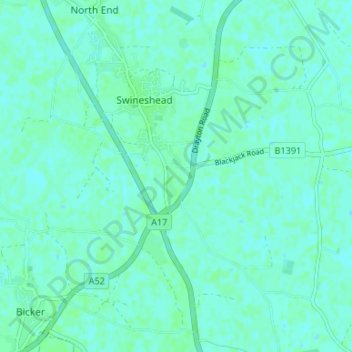 Drayton topographic map, elevation, terrain