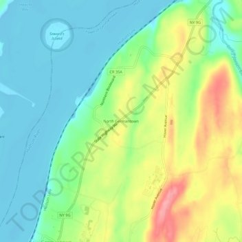 North Germantown topographic map, elevation, terrain