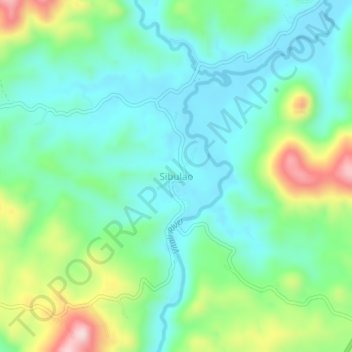 Sibulao topographic map, elevation, terrain