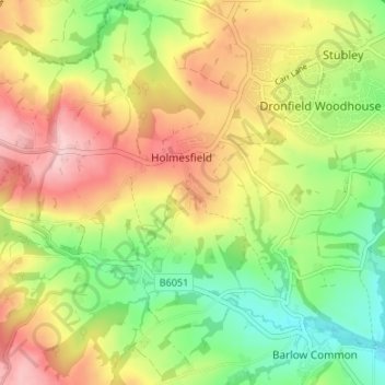 Cartledge topographic map, elevation, terrain