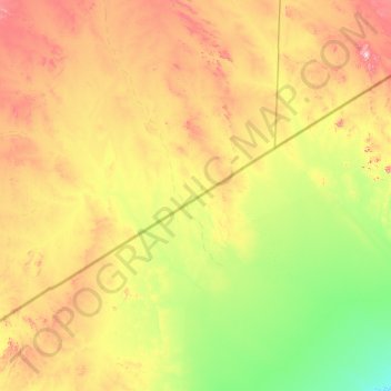 Sahara topographic map, elevation, terrain