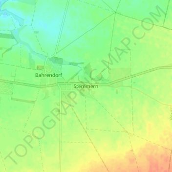 Stemmern topographic map, elevation, terrain
