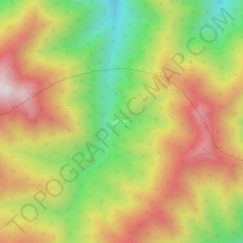 Karangan topographic map, elevation, terrain