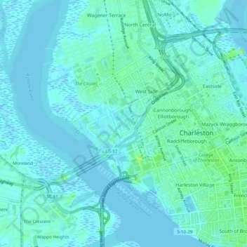 Gadsden Green Homes topographic map, elevation, terrain