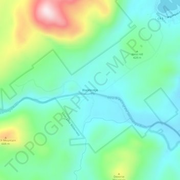 Blackbridge topographic map, elevation, terrain