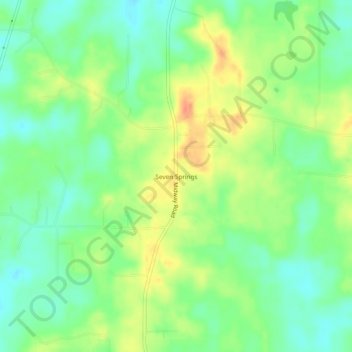 Seven Springs topographic map, elevation, terrain