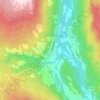 Grindal topographic map, elevation, terrain