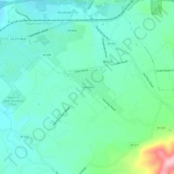 Fairview topographic map, elevation, terrain
