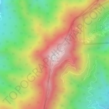 Baihua Shan topographic map, elevation, terrain