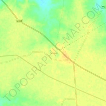 Patan topographic map, elevation, terrain