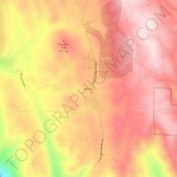 Kelsey topographic map, elevation, terrain