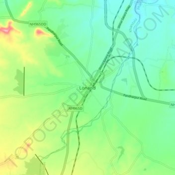 Lonand topographic map, elevation, terrain