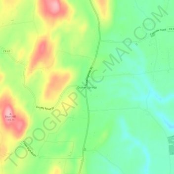 Quaker Springs topographic map, elevation, terrain