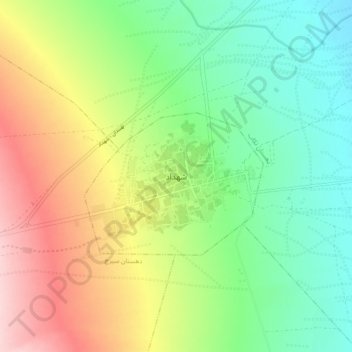 Shahdad topographic map, elevation, terrain