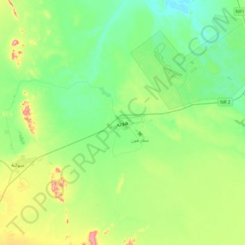 Hun topographic map, elevation, terrain