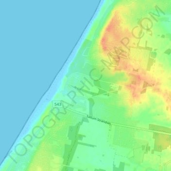 Ejersted topographic map, elevation, terrain