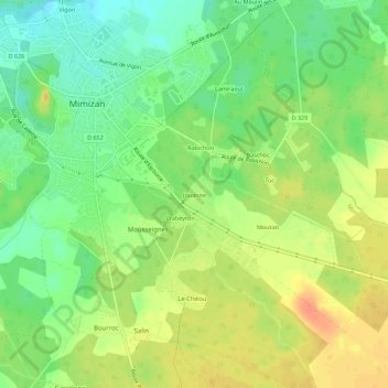 Jouanne topographic map, elevation, terrain