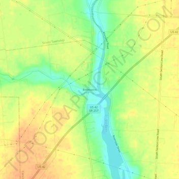 Bellepoint topographic map, elevation, terrain
