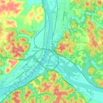 Point Pleasant topographic map, elevation, terrain